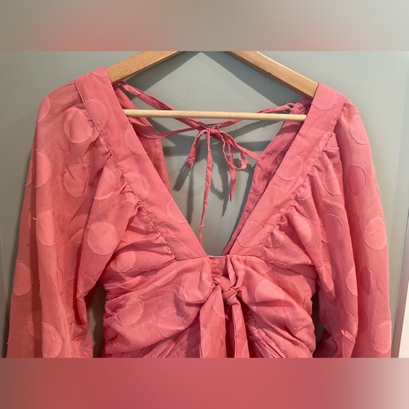 ASOS‎ DESIGN tie front ruched mini dress- Size 4 - Picture 6 of 12